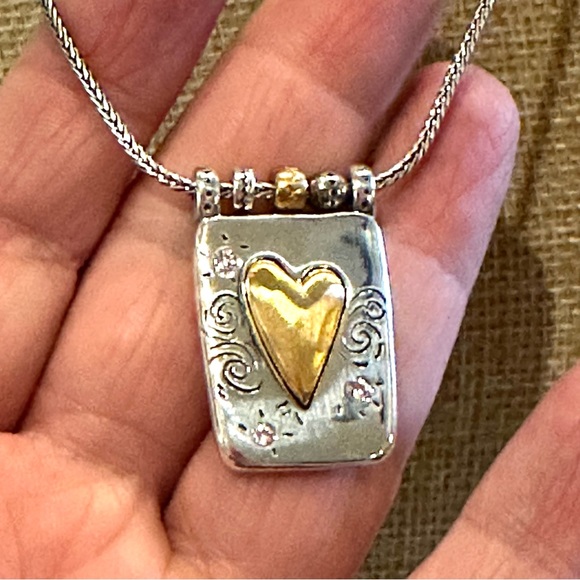 Brighton Jewelry - Necklace “Remember My Heart” - reversible / two-tone - Picture 8 of 13